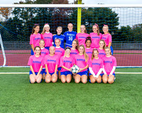 Plainville Girls V Soccer Team & Action 10-15-18